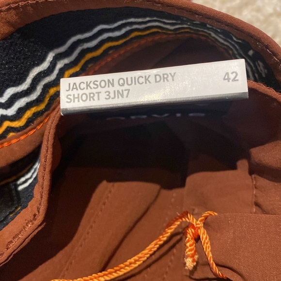 ORVIS NWT Jackson Quick Dry 9” Shorts UPF 50+ Terracotta Gorpcore Size W42 SU24 - Picture 3 of 9